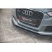 Накладка сплиттер на передний бампер на Audi RS3 8V Sportback